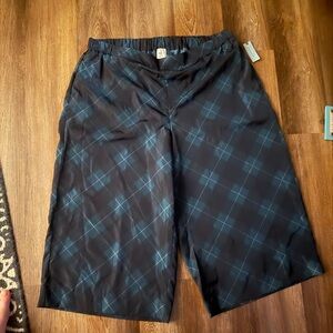 Maeve by Anthropologie Teal and Navy Plaid Shorts